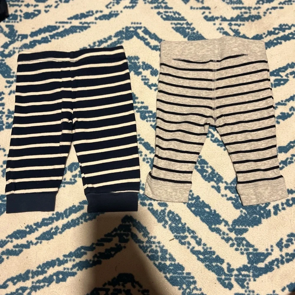 BUNDLE Navy Striped Baby Leggings
